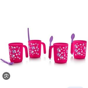 Brand new set of 4  Tupperware Ilumina Mugs